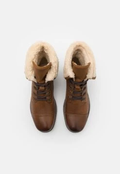 Pier One Leather - Lace-Up Ankle Boots - Camel -Modern Fashion Shop 58338f66cc624a14b1e5d27e7e21ebaf