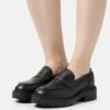 Pier One Leather - Slip-Ons - Black -Modern Fashion Shop 5f1c8cbb76034236bdabca274b274149
