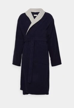 Pier One Shawl Towel Bathrobe - Dressing Gown -Dark Blue -Modern Fashion Shop 67f610d064e84b5daaa9a12f82d45b4b