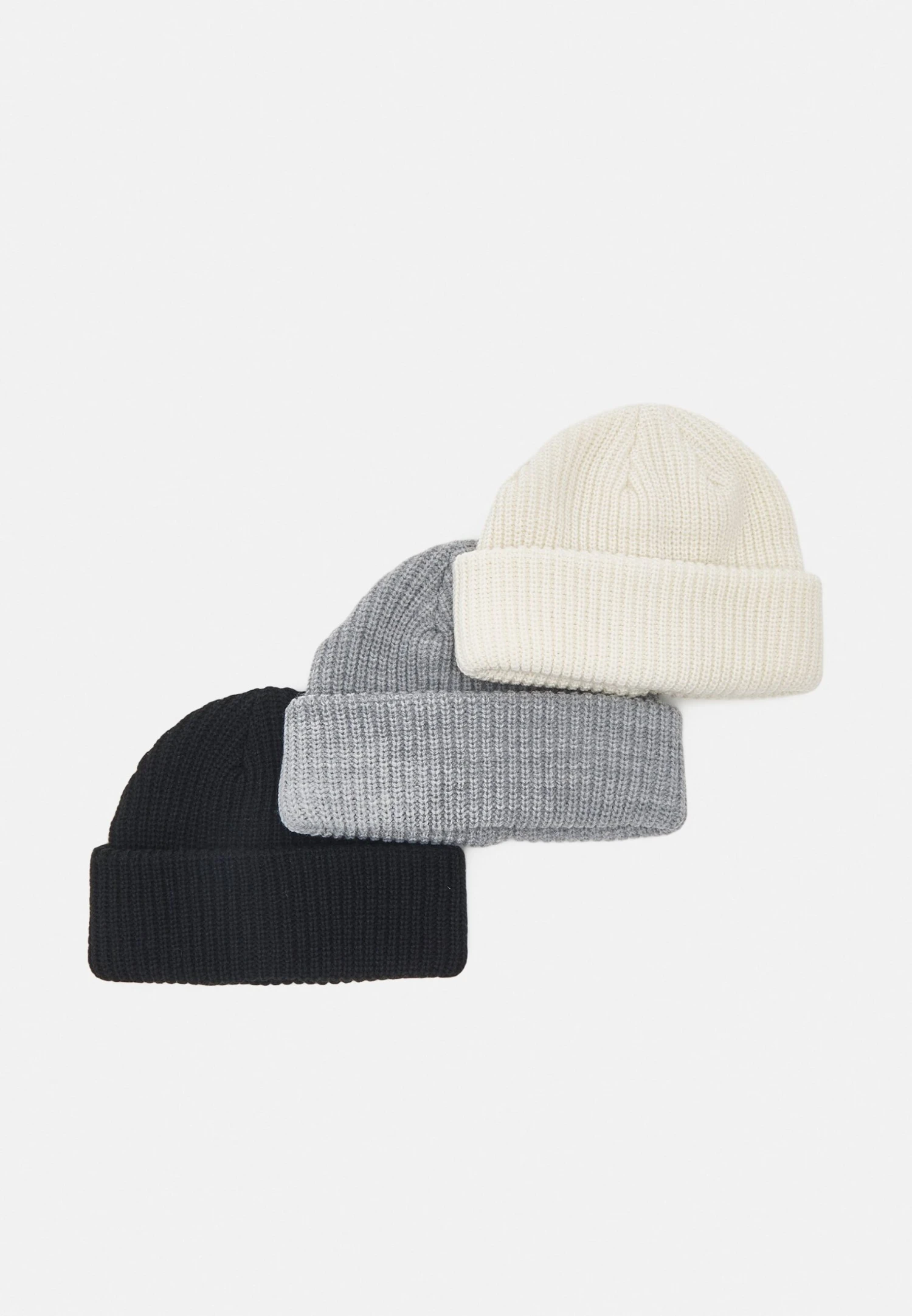 Pier One Unisex 3 Pack - Beanie - Black/White/Grey 3 Pier One Unisex 3 Pack - Beanie - Black/White/Grey