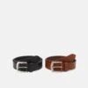 Pier One Leather 2 Pack - Belt - Cognac/Black -Modern Fashion Shop 7792092386d1430fbebc6bfbacb57a33