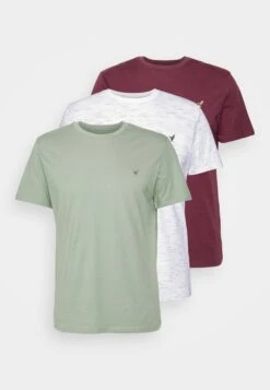 Pier One 3 Pack - Basic T-Shirt - Off-White/Bordeaux/Mint -Modern Fashion Shop 7f1520e84b4b4a0887f6c635d2c31b24