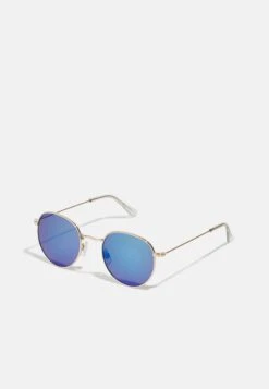 Pier One Unisex - Sunglasses - Gold-Coloured/Blue