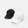 Pier One Unisex 2 Pack - Cap - Black/White -Modern Fashion Shop c81afa5f2a2041ba9384bf535a217551