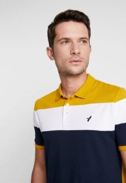 Pier One Polo Shirt - Dark Blue/Mustard -Modern Fashion Shop cf6c6e70fc1646b69c258ce52b28f46a