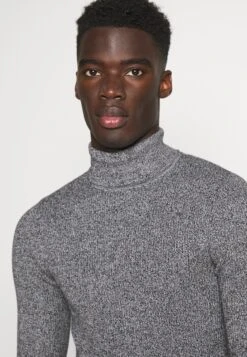 Pier One Muscle Fit Turtle - Jumper - Mottled Grey -Modern Fashion Shop e3c882d2274c45af8a9f7df902604a5f
