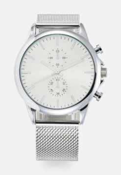 Pier One Unisex - Chronograph Watch - Silver-Coloured