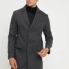 Pier One Classic Coat - Mottled Grey -Modern Fashion Shop f4194d22de8c403c8879850357f28bed